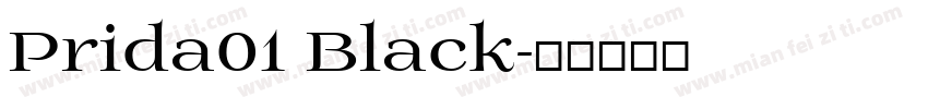 Prida01 Black字体转换